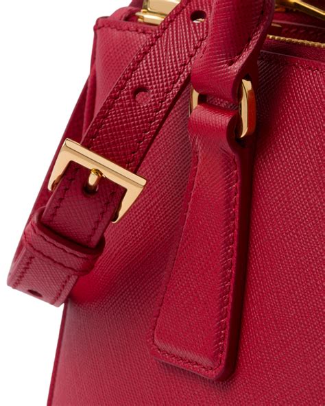 Fiery Red Medium Prada Galleria Saffiano Leather Bag 